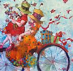 Unknown Artist Cutting ribbons painting